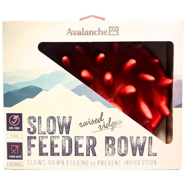 Avalanche Pet Products - #51706 - 33OZ Large Slow Feeder Bowl - BPA Free Non-Toxic - Raised Ridges - 6 For $36.00