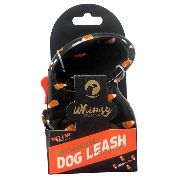Doghaus Collection - #58805.Candy.Corn - 10Foot Retractable Dog Leash - For Dogs Up To 75Lbs - 8 For $32.00