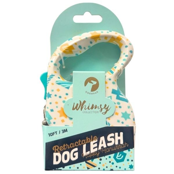 Doghaus Collection - #59958.Happy.Hanukkah - 10Foot Retractable Dog Leash - For Dogs Up To 75Lbs - 8 For $32.00