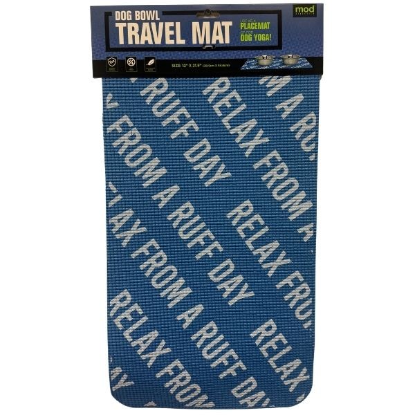 Mod Pet Products - Pet Bowl Travel Mats - #Blue.53647 - 12"x21" - Durable PVC Non-Skid Material - No Flake, No Fade - 10 For $35.00