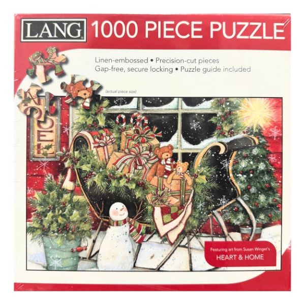 Lang Premium Puzzles - #5038020 - 1000PC Sleigh - Heart And Home by Susan Winget - 6 For $30.00