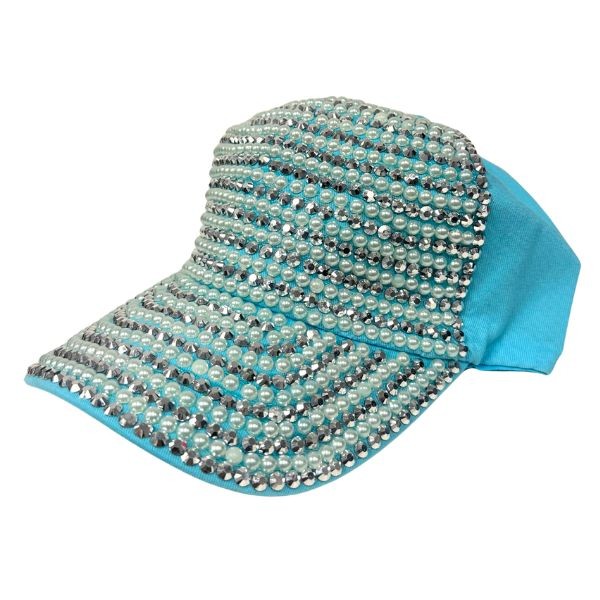 Fashion Caps - #40149 - Super Blinged - Light Blue Cap - Big Bling Bill and Front - Adjustable - 4 For $20.00 - Wholesale Apparel - Wholesale NFL Shirts - Wholesale Jerseys