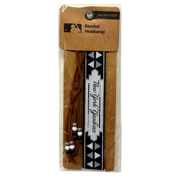 Team Fashion - New York Yankees - Beaded Headwraps - Leather - 6 For $15.00 - Wholesale New York Yankees Products - Yankees Merchandise