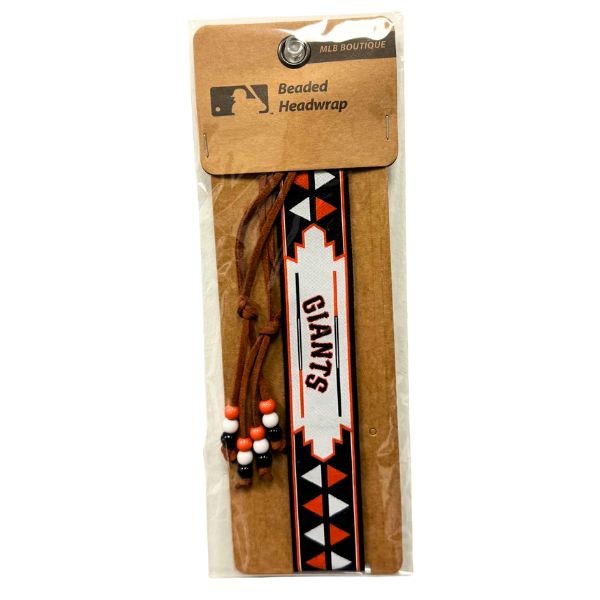 Team Fashion - San Francisco Giants - MLB - Beaded Headwraps - Leather - 10 For $25.00 - Wholesale San Francisco Giants Products - Giants Merchandise