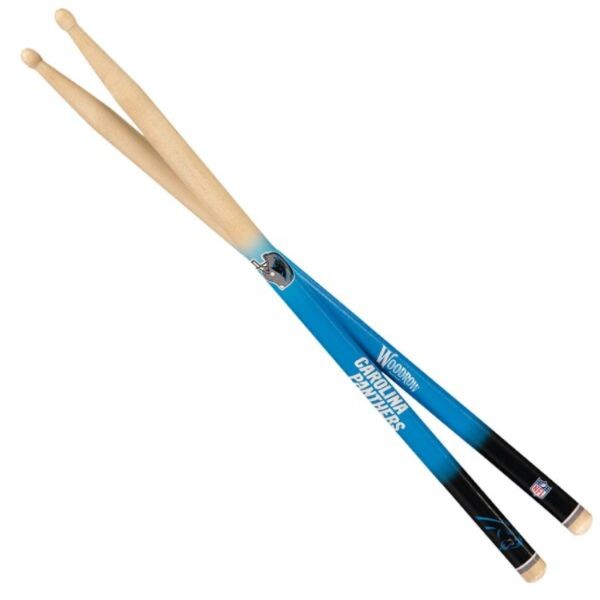 Carolina Panthers Gear - Pair Of Regulation 16" Drumsticks - Retail Peggable Packaging - Woodrow Guitar Products - 6 Pair For $30.00 - Wholesale Carolina Panthers Products - Carolina Football 2