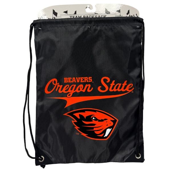 Oregon State Beavers Cinch BackSacks - TEAM SPIRIT Style - 17"x13" Heavy Nylon Construction - Nylon Braided Straps - 6 For $30.00 - Oregon State Beavers