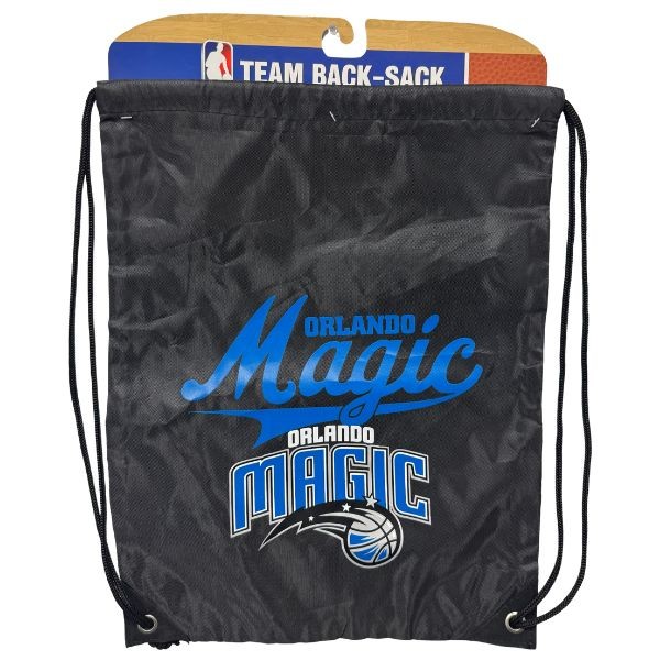 Orlando Magic Cinch BackSacks - TEAM SPIRIT Style - 17"x13" Heavy Nylon Construction - Nylon Braided Straps - 6 For $30.00 - Orlando Magic