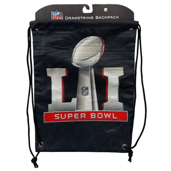 Super Bowl Cinch BackSacks - 17"x13" - Heavy Nylon Construction - 5 For $15.00