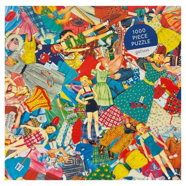 Galison Puzzles - #M082520D - 1000 Piece Vintage Paper Dolls - Premium Puzzles - 6 For $30.00