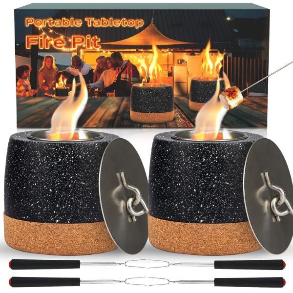 Modern Home Designs - 2Pack Set Firepit - #K022 - 2Pack Set of 4" Table Top Firepits - 2 Sets For $30.00