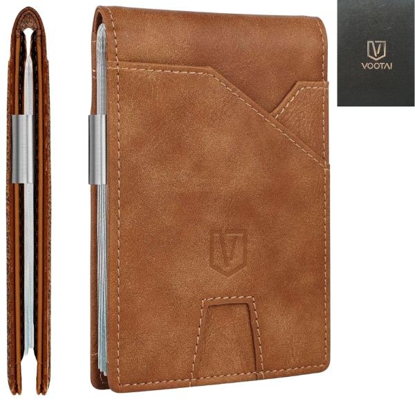 Vootai Leather Wallets - #8W4T - California Desert Light Brown - Modern Wallets - 6 For $36.00 - Wholesale Apparel - Wholesale NFL Shirts - Wholesale Jerseys