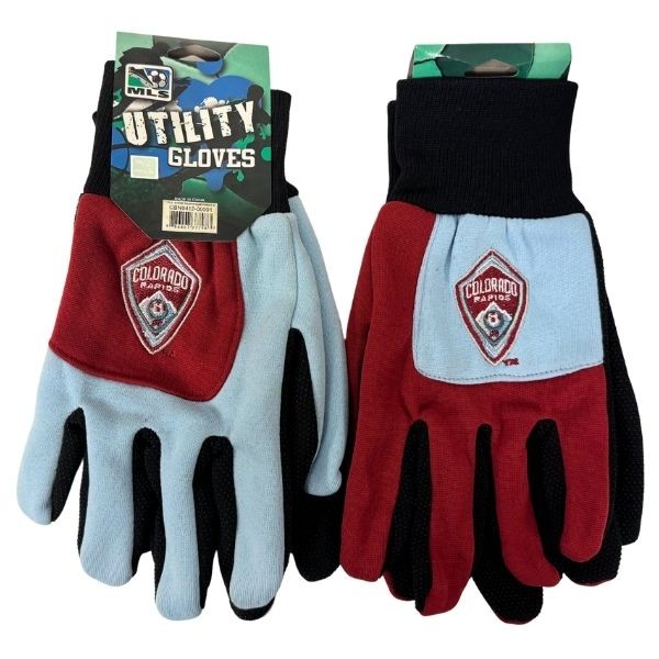 Colorado Rapids Gloves - Team Grip Gloves - Styles And Colors May Vary - 12 Pair For $36.00 - Wholesale Denver Broncos Products - Denver Merchandise