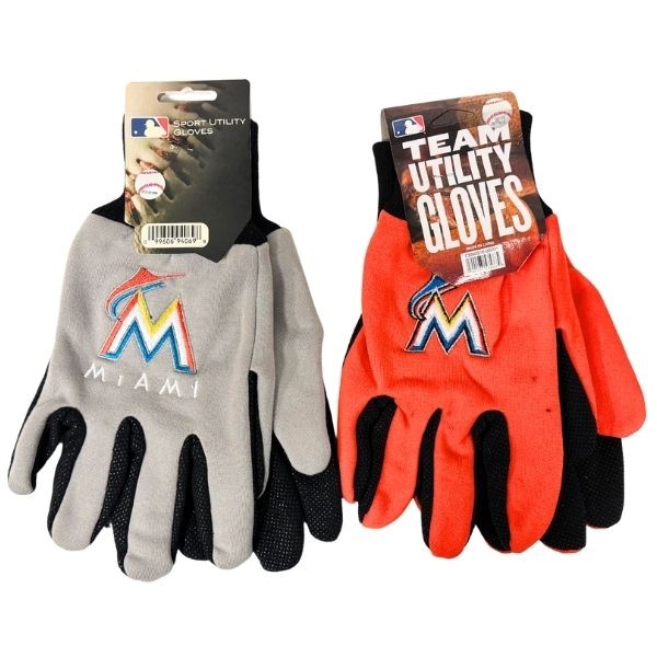 Miami Marlins Gloves - Team Grip Gloves - Styles And Colors May Vary - 12 Pair For $36.00 - Wholesale Miami Marlins Products - Marlins Merchandise