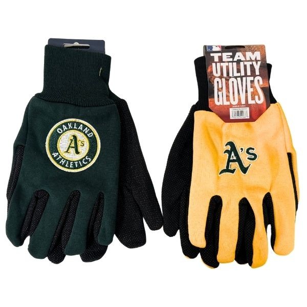 Oakland Athletics Gloves - Team Grip Gloves - Styles And Colors May Vary - 12 Pair For $36.00 - Wholesale Oakland Athletics Products - Athletics Merchandise