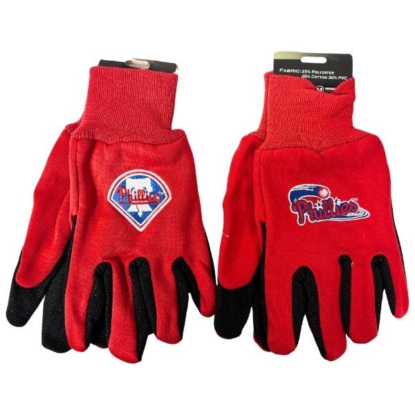 Philadelphia Phillies Gloves - Team Grip Gloves - Styles And Colors May Vary - 12 Pair For $36.00 - Wholesale Philadelphia Phillies Products - Phillies Merchandise