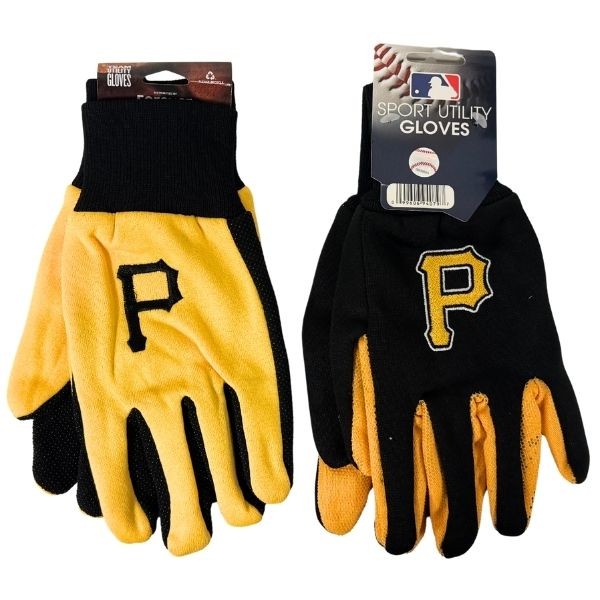 Pittsburgh Pirates Gloves - Team Grip Gloves - Styles And Colors May Vary - 12 Pair For $36.00 - Wholesale Pittsburgh Pirates Products - Pirates Merchandise
