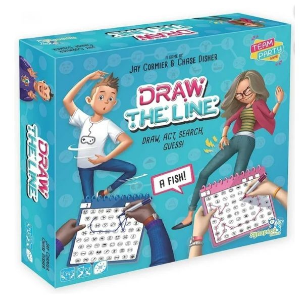 Draw The Line - Team Party Games - #00020 - Draw, Act, Search, Guess - 4 to 8 Players - 6 For $30.00