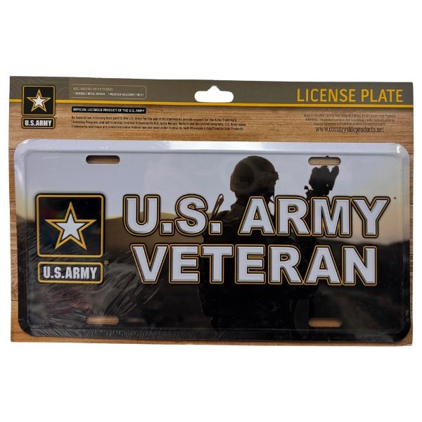 US Army License Plates - #45014 - US ARMY Veteran - Metal License Plates - Weather Resistant - 12 For $24.00