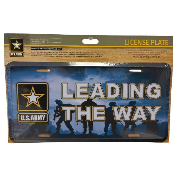 US Army License Plates - #45015 - Leading The Way - Metal License Plates - Weather Resistant - 12 For $24.00