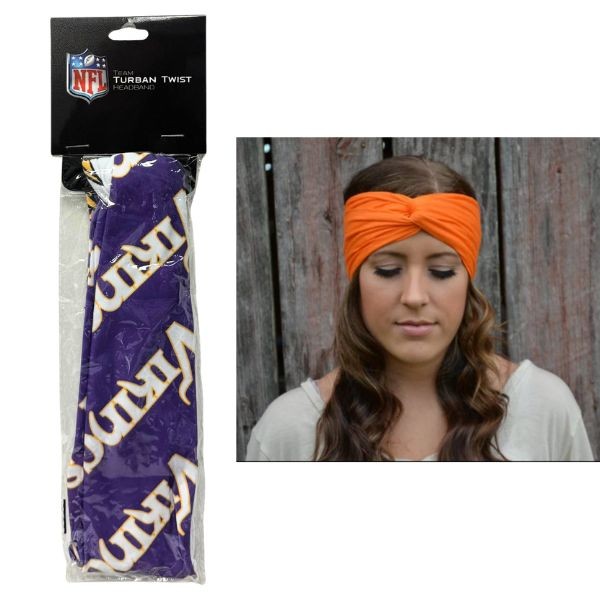 Minnesota Vikings Fan Gear - The Team Turban Twist - Multi-Use Headband - Breathable And Stretchy - 6 For $21.00 - Wholesale Minnesota Vikings Products - Vikings Merchandise 2