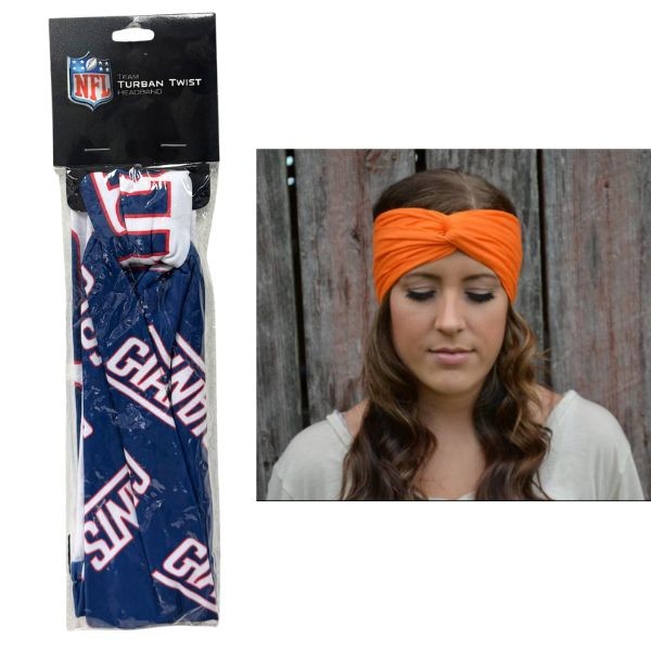 New York Giants Fan Gear - The Team Turban Twist - Multi-Use Headband - Breathable And Stretchy - 6 For $21.00 - Wholesale New York Giants Product - Giants Merchandsie 2