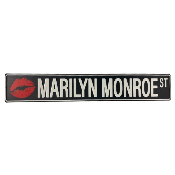 Metal Street Signs - #56021 - Marilyn The Kiss - 36"x6" - Indoor/Outdoor Use - 4 For $30.00