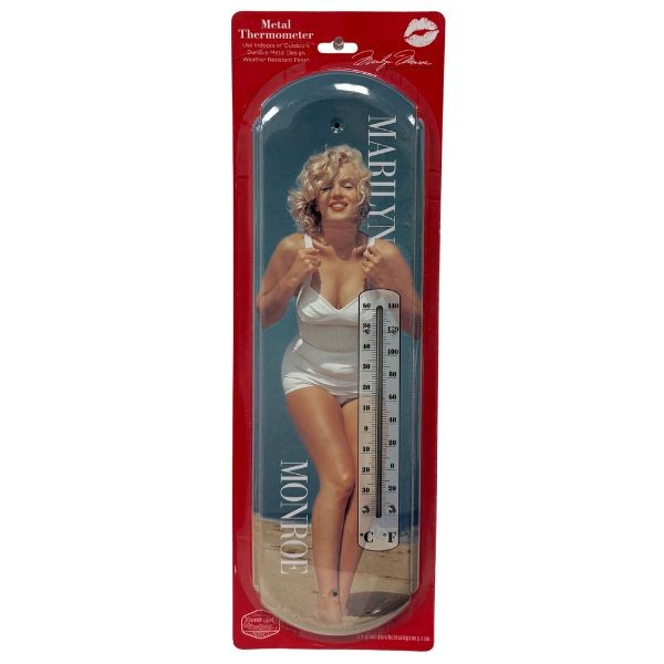 Metal Thermometer - ##56014 - Marilyn Full Body - 17"x5" Indoor/Outdoor Use - 6 For $30.00