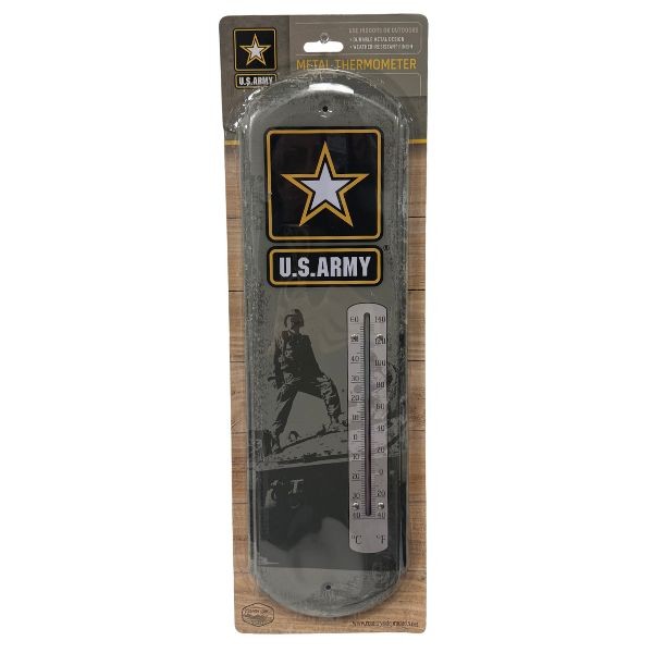 Metal Thermometer - #45011 - US ARMY Soldier - 17"x5" Indoor/Outdoor Use - 6 For $30.00