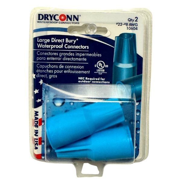 Dryconn Waterproof Connectors - #10604 - 2Pack Large Direct Bury - 12 Packs For $24.00