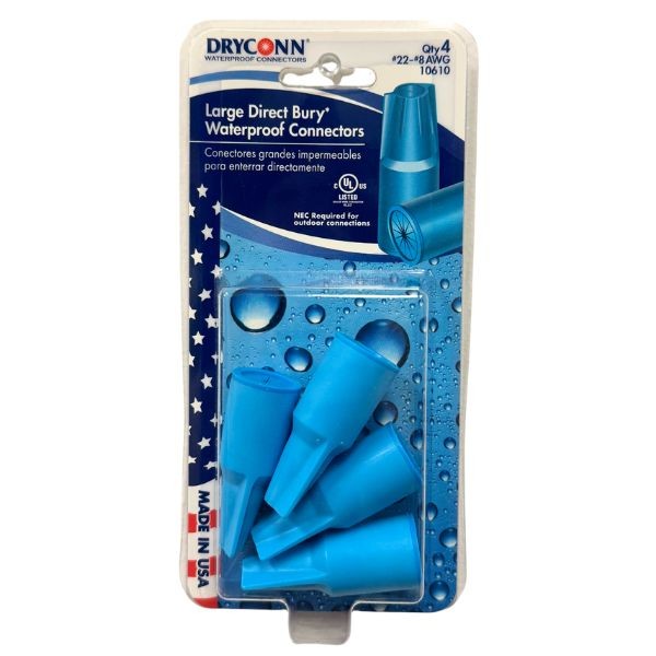 Dryconn Waterproof Connectors - #10610 - 4Pack Large Direct Bury - 12 Packs For $30.00