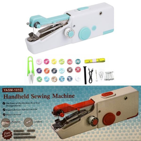 The Handy Stitch Kit - #1EBS1.Light Blue - Cordless - Thread, Needles, Tape Measure, Pins, Scissor, Bobbins and More Included - Batteries Not Included - 6 For $36.00