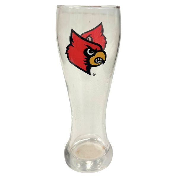 Louisville Cardinals Barware - 23OZ Glass Team Logo Pilsners - Dishwasher Safe - 6 For $30.00 - Louisville Cardinals