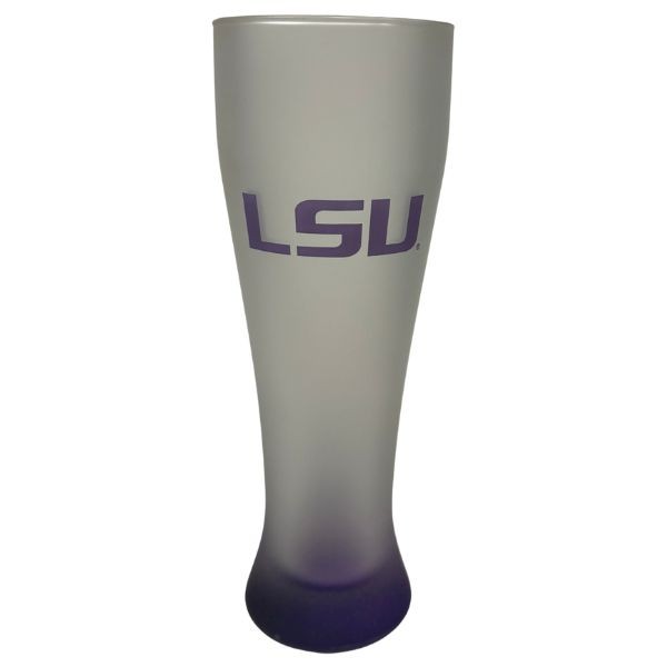 LSU Tigers Barware - 23OZ Frosted Glass Team Logo Pilsners - Dishwasher Safe - 6 For $30.00 - LSU