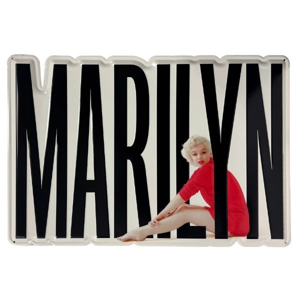 Oversized Die-Cut Metal Signs - #56009 - 24"x16" - Marilyn The Letters Design - 3 For $30.00 - Wholesale Mystery Merchandise - Wholesale John Deere - Wholesale Licensed Products