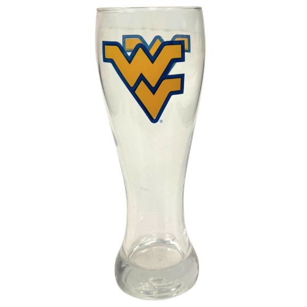 West Virginia Mountaineers Barware - 23OZ Glass Team Logo Pilsners - Dishwasher Safe - 6 For $30.00 - West Virginia