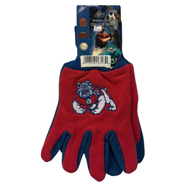 Fresno State Bulldogs Team Gloves - Utility Style Embroidered Logo Gloves - 12 Pair For $36.00 - Other Teams
