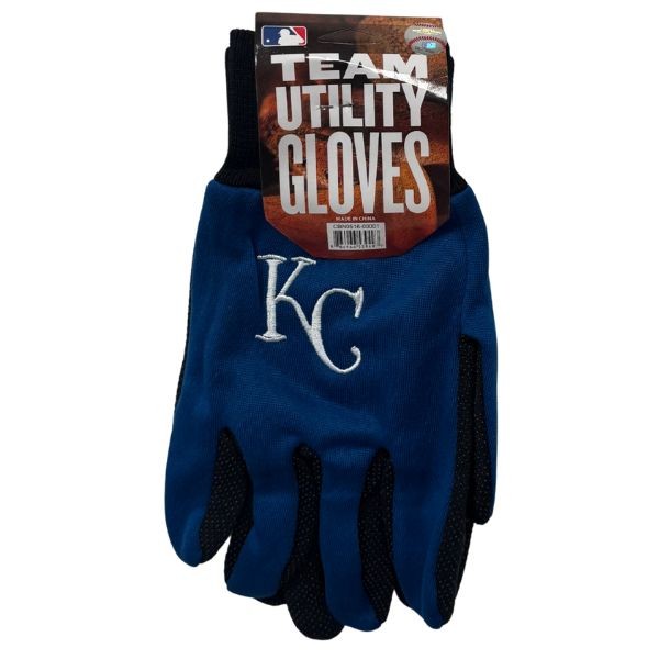 Kansas City Royals Team Gloves - Utility Style Embroidered Logo Gloves - 12 Pair For $36.00 - Wholesale Kansas City Royals Products - Royals Merchandise