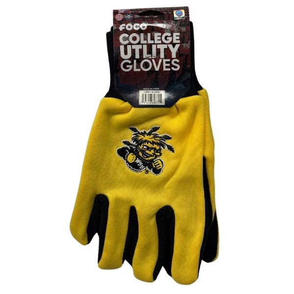 Wichita State Shockers Team Gloves - Utility Style Embroidered Logo Gloves - 12 Pair For $36.00 - Wichita State