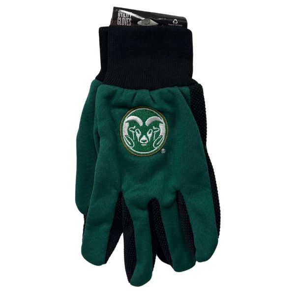 Colorado State Rams Team Gloves - Utility Style Embroidered Logo Gloves - 12 Pair For $36.00 - Colorado State