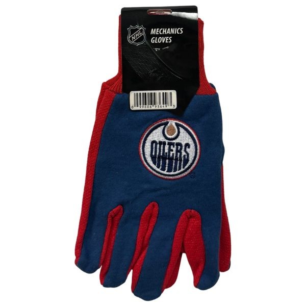 Edmonton Oilers Team Gloves - Utility Style Embroidered Logo Gloves - 12 Pair For $36.00 - Edmonton Oilers