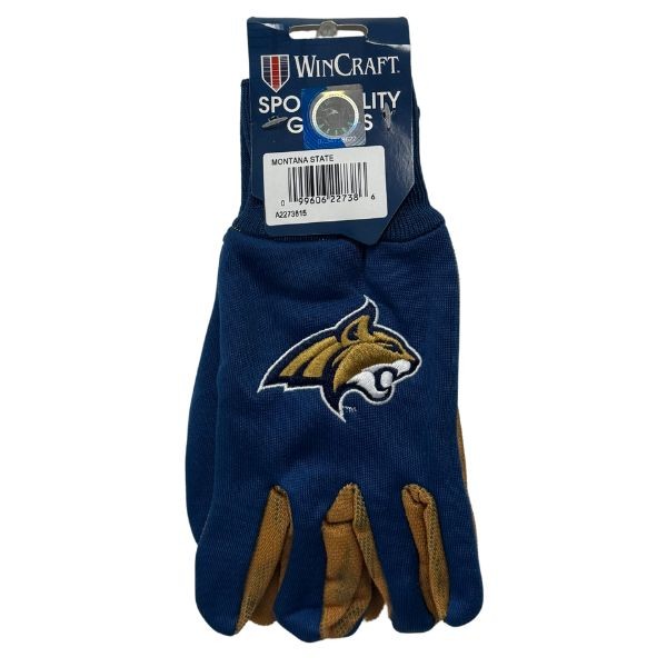 Montana State Bobcats Team Gloves - Utility Style Embroidered Logo Gloves - 12 Pair For $36.00  - Montana State