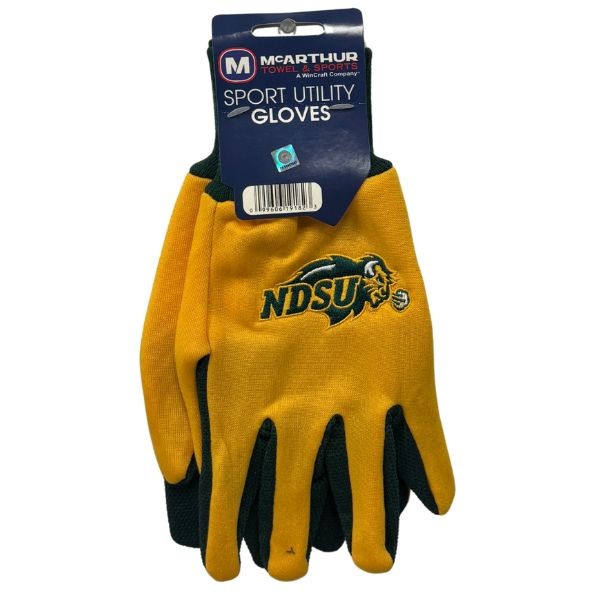 North Dakota State Bisons Team Gloves - Utility Style Embroidered Logo Gloves - 12 Pair For $36.00 - North Dakota State