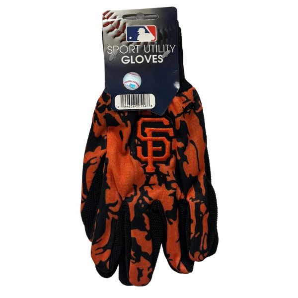 San Francisco Giants CAMO Team Gloves - Utility Style Embroidered Logo Gloves - 12 Pair For $36.00 - Wholesale San Francisco Giants Products - Giants Merchandise