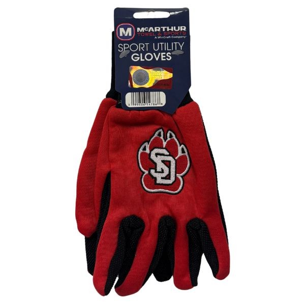 South Dakota Coyotes Team Gloves - Utility Style Embroidered Logo Gloves - 12 Pair For $36.00 - South Dakota Coyotes
