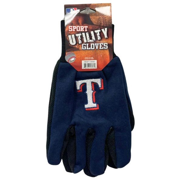 Texas Rangers Team Gloves - Utility Style Embroidered Logo Gloves - 12 Pair For $36.00 - Wholesale Texas Rangers Products - Rangers Merchandise