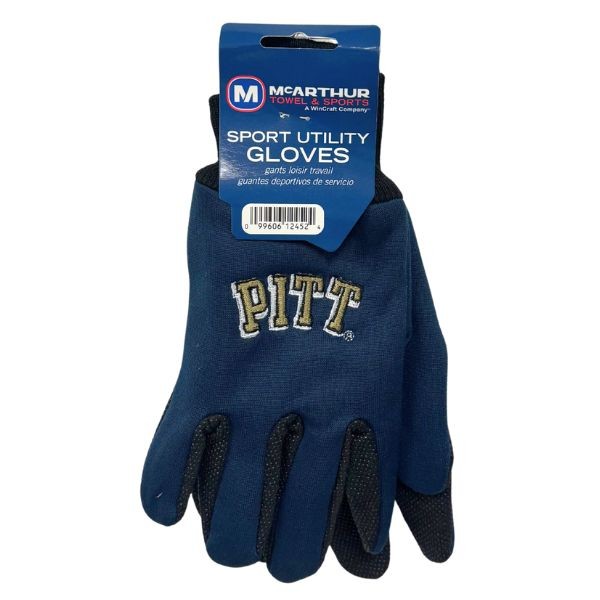 University of PITT Team Gloves - Utility Style Embroidered Logo Gloves - 12 Pair For $36.00 - Pittsburgh Panthers