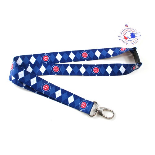 Chicago Cubs Lanyards - Argyle Style Lanyards - 12 For $24.00 - Wholesale Chicago Cubs Products - Cubs Merchandise