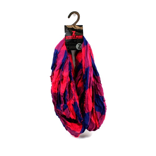 Chicago Fire Scarves - Buffalo Check Style Infinity Scarves - 12 For $78.00