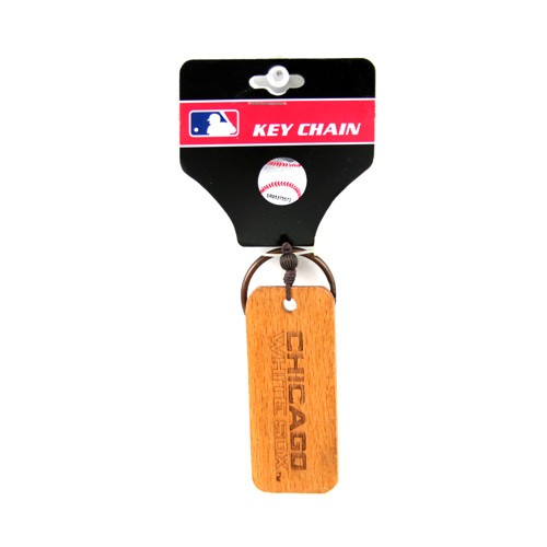 Chicago White Sox Keychains - Wood Engraved Style - 24 For $24.00 - Wholesale Chicago White Sox Products - White Sox Merchandise