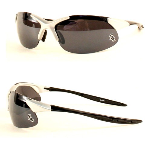Chicago White Sox Sunglasses - Double Rim Style - Sport Frame - 12 Pair For $60.00 - Wholesale Chicago White Sox Products - White Sox Merchandise